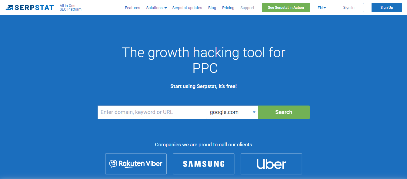 Serpstat screenshot 1