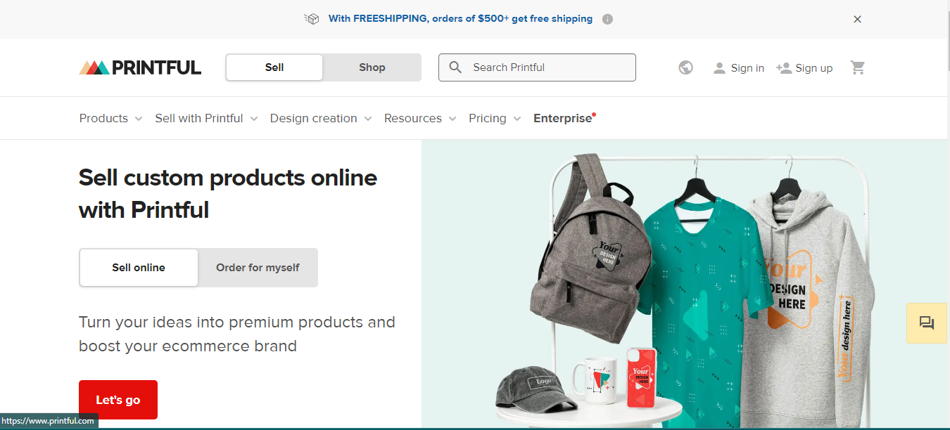 Printful screenshot 3