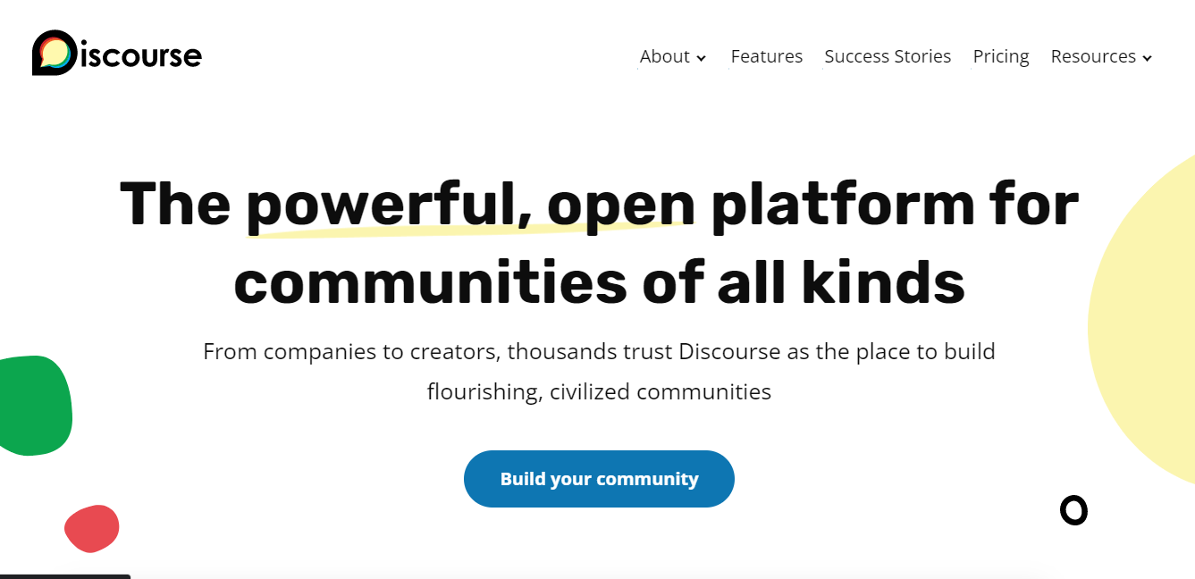 Discourse screenshot 1