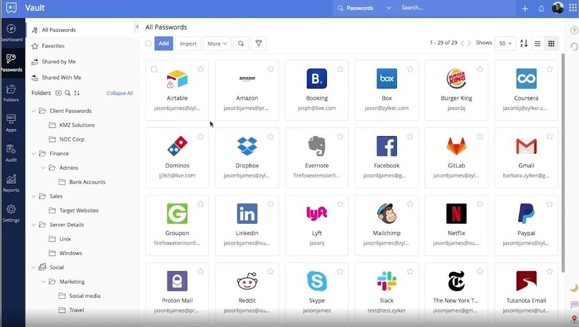 Zoho Vault screenshot 2