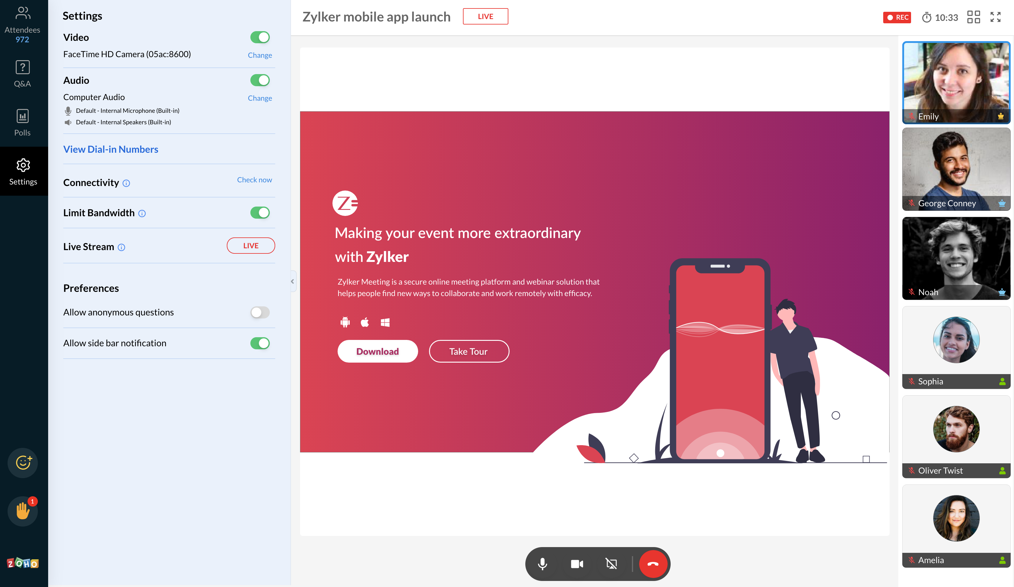 Zoho Meeting screenshot 4