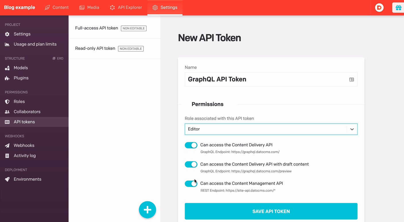 DatoCMS screenshot 4