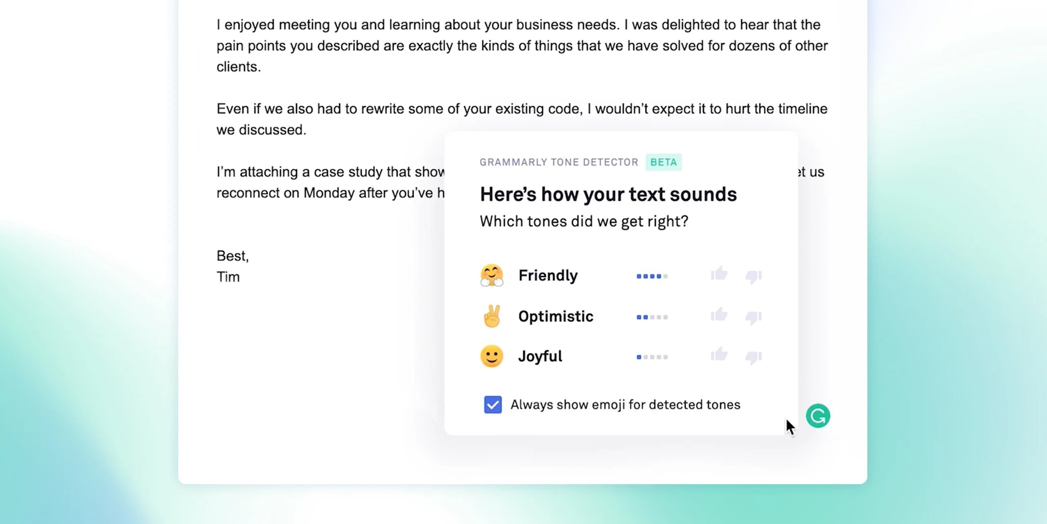 Grammarly screenshot 2