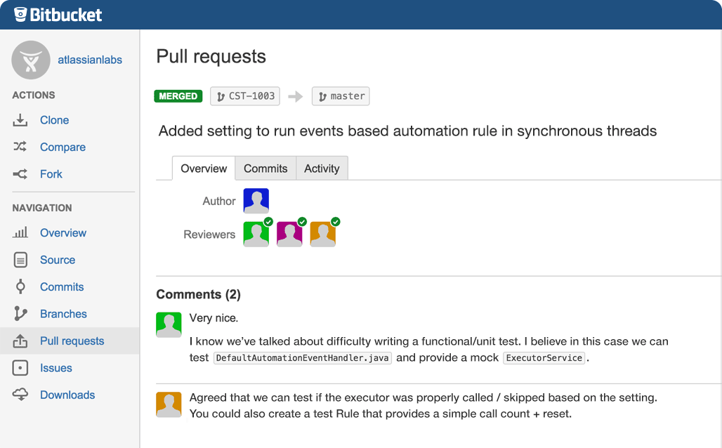 Bitbucket screenshot 2