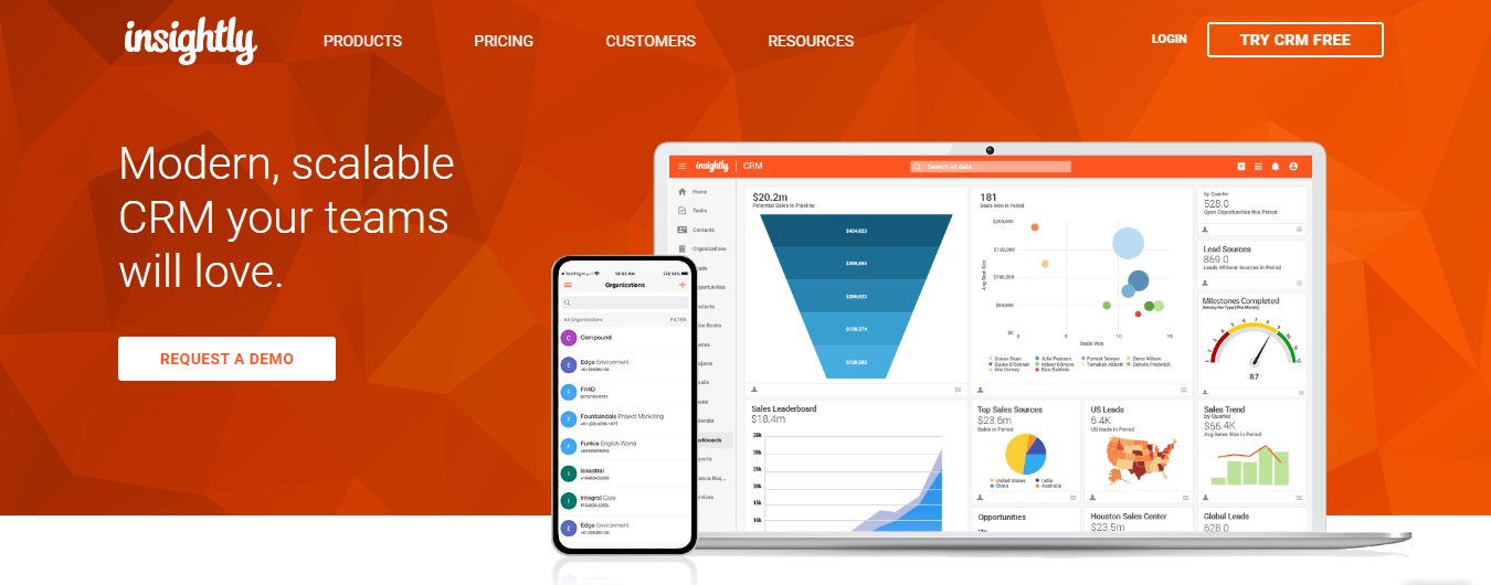 Insightly CRM screenshot 1