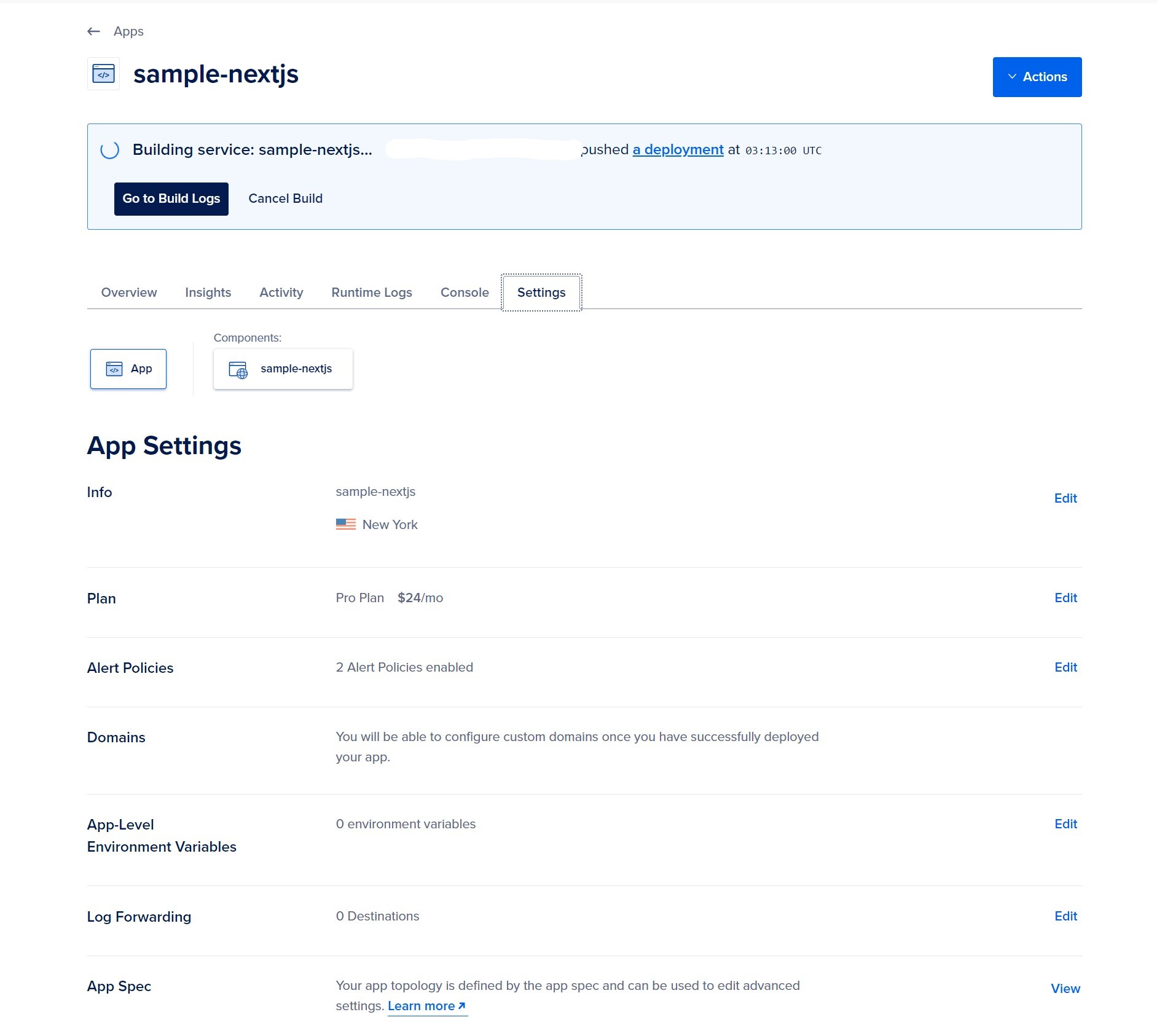 DigitalOcean Droplets screenshot 2