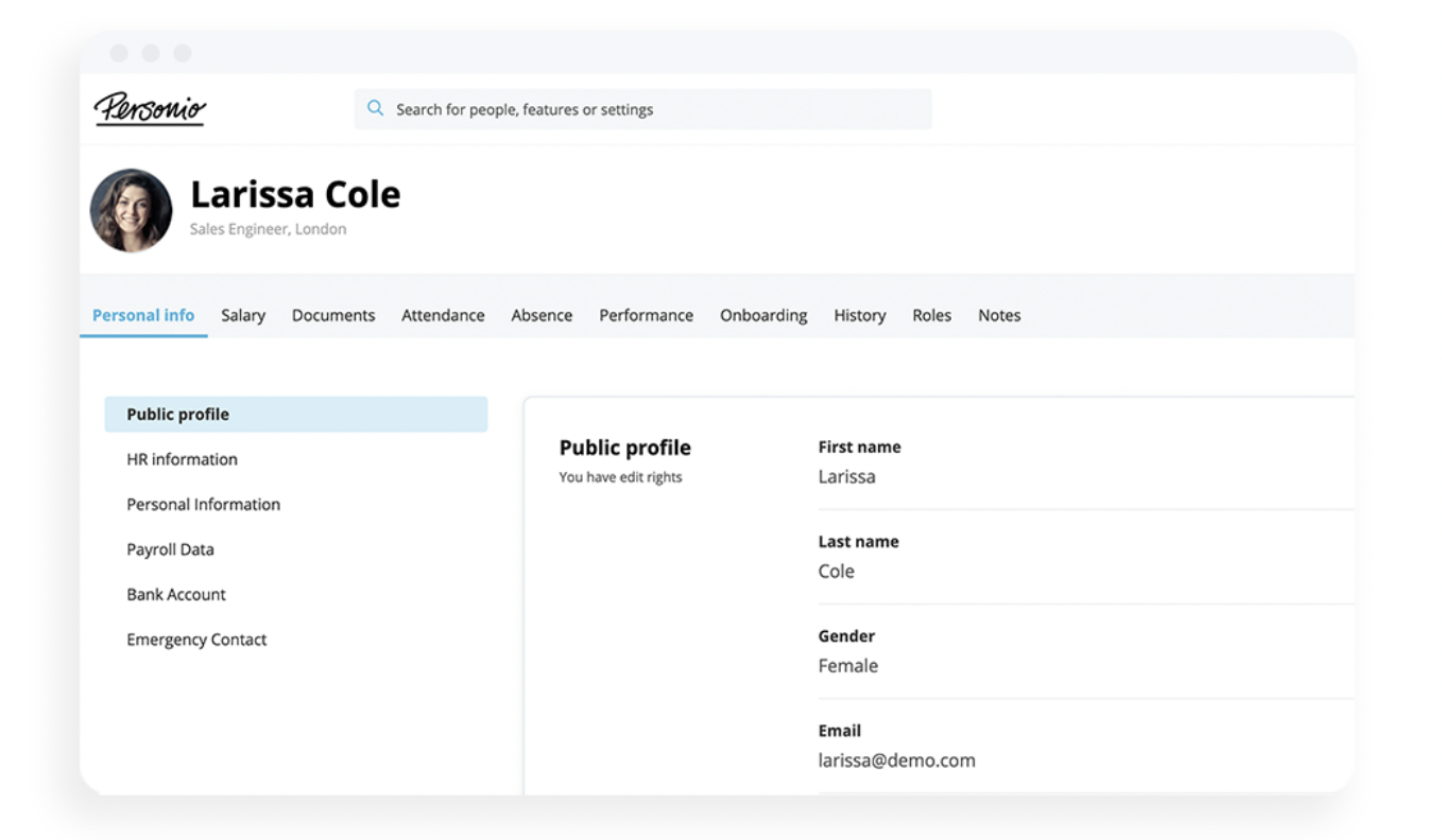 Personio screenshot 2