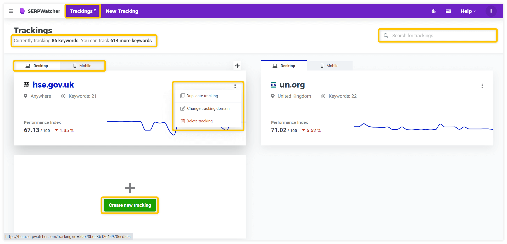 SERPWatcher screenshot 4