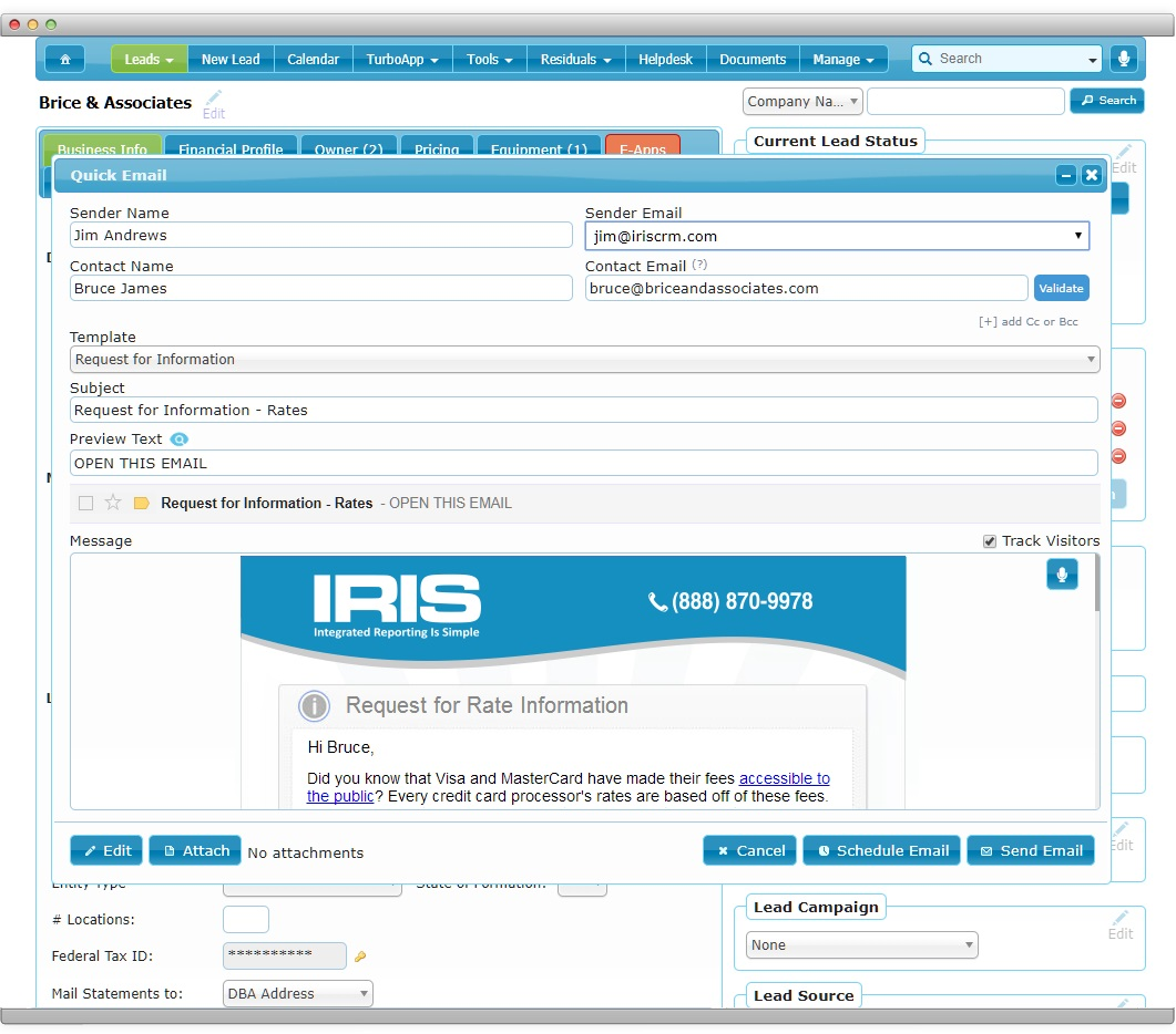 IRIS CRM screenshot 9