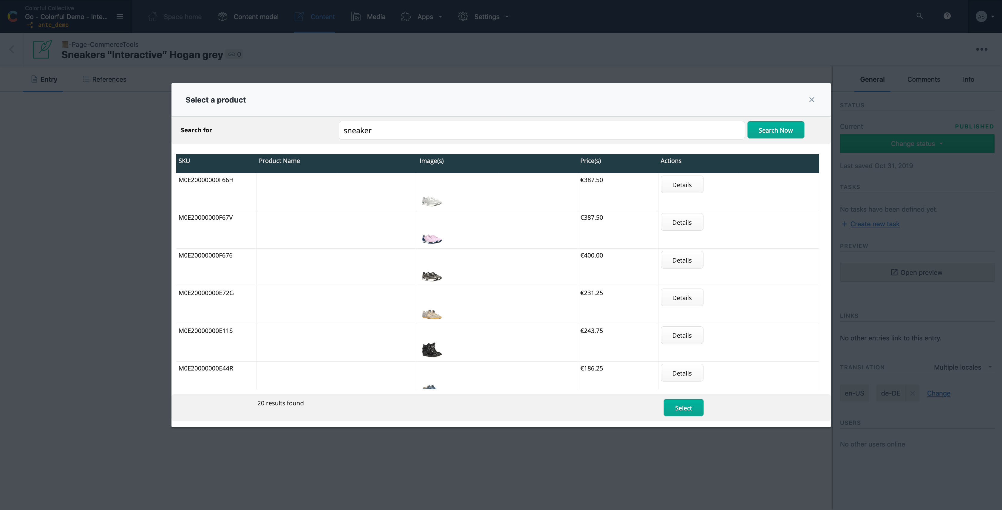 Contentful screenshot 5