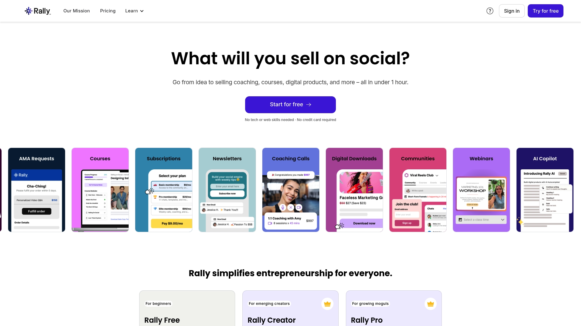 Rally - Rally Homepage