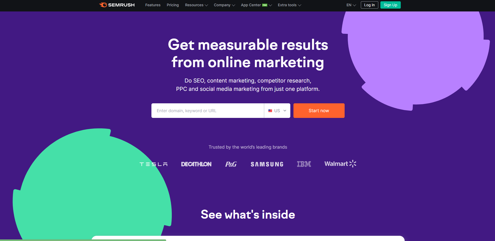 Semrush screenshot 2