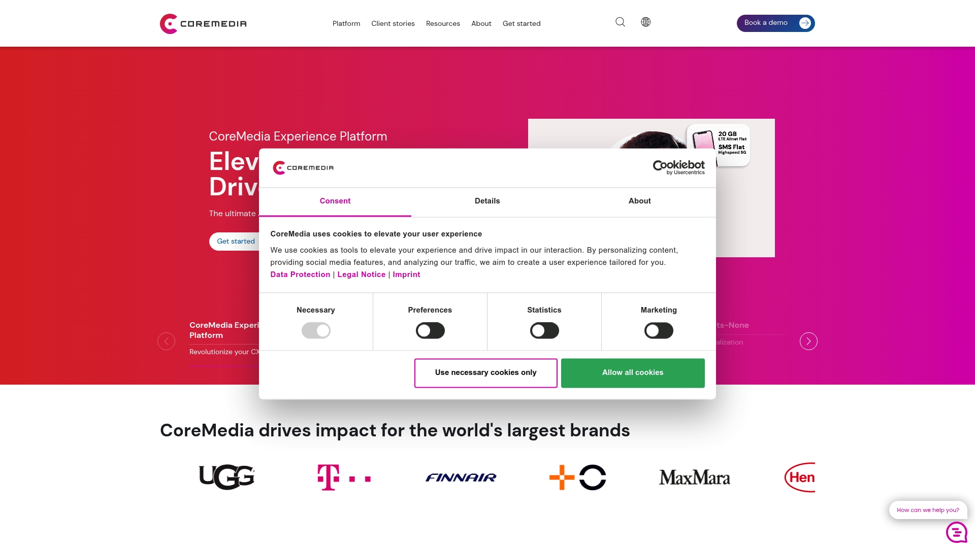 CoreMedia Experience Platform Homepage