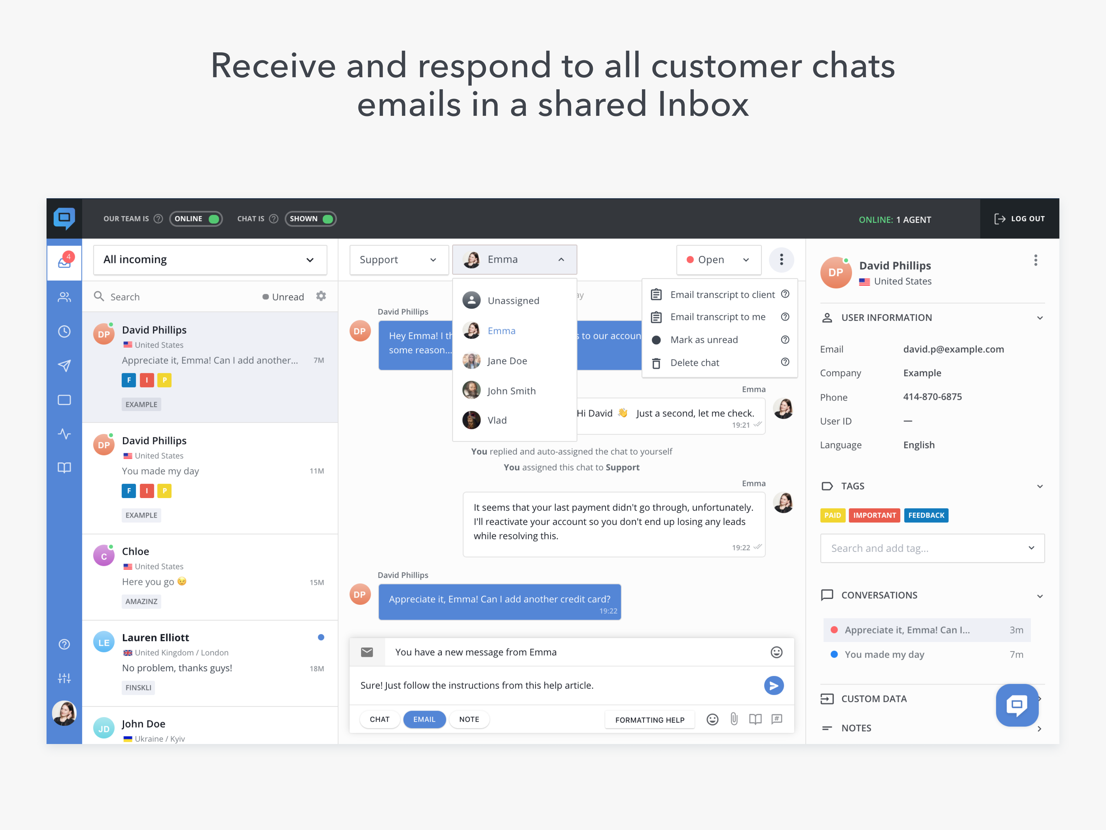 HelpCrunch screenshot 2
