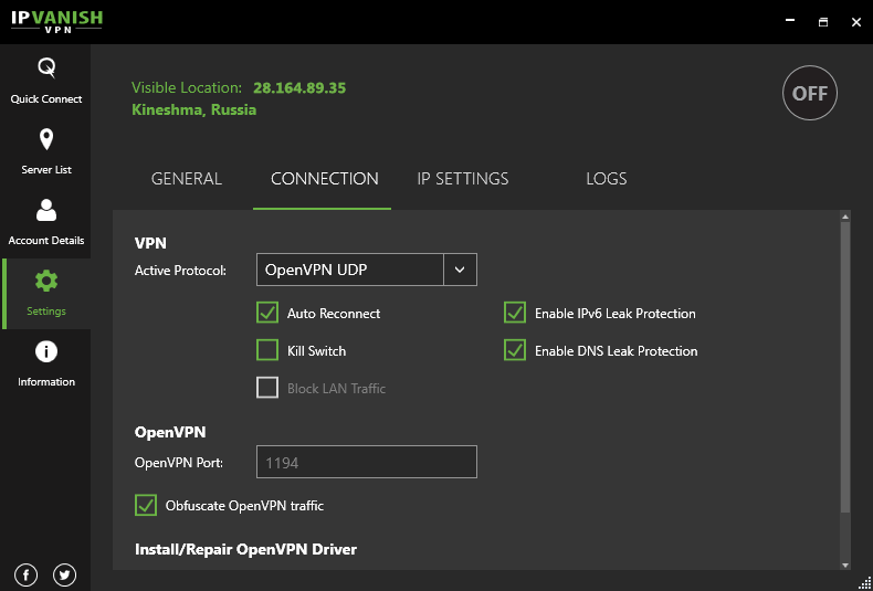 IPVanish screenshot 4