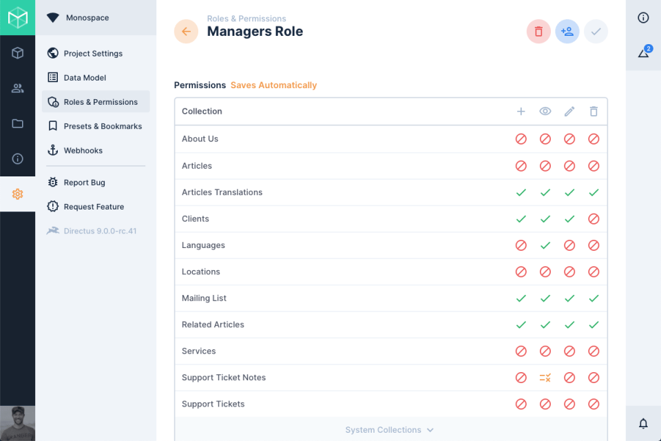 Directus screenshot 4