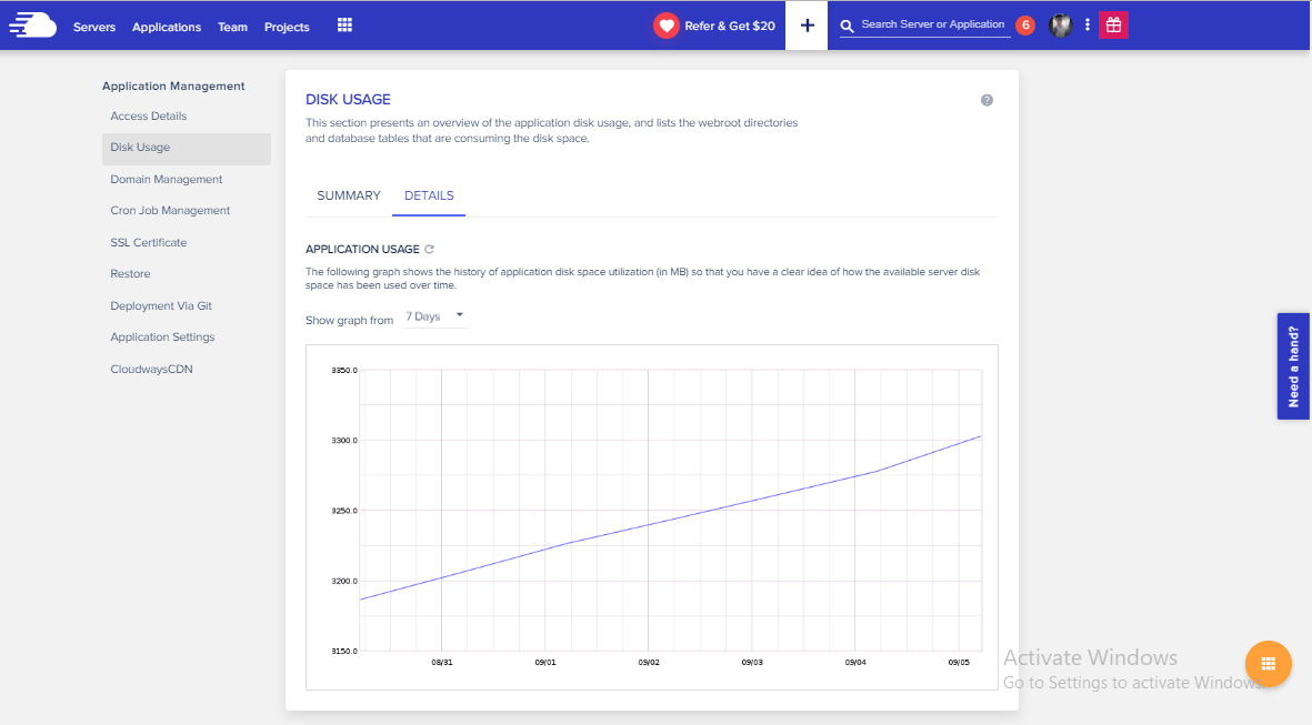 Cloudways screenshot 2
