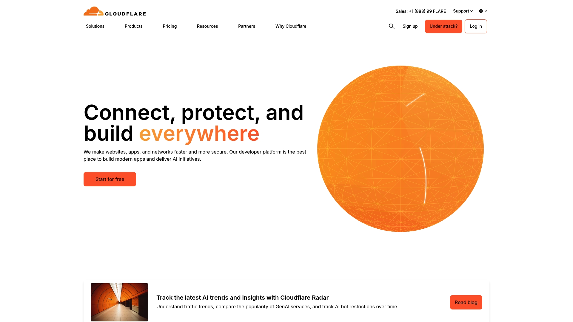 Cloudflare Homepage