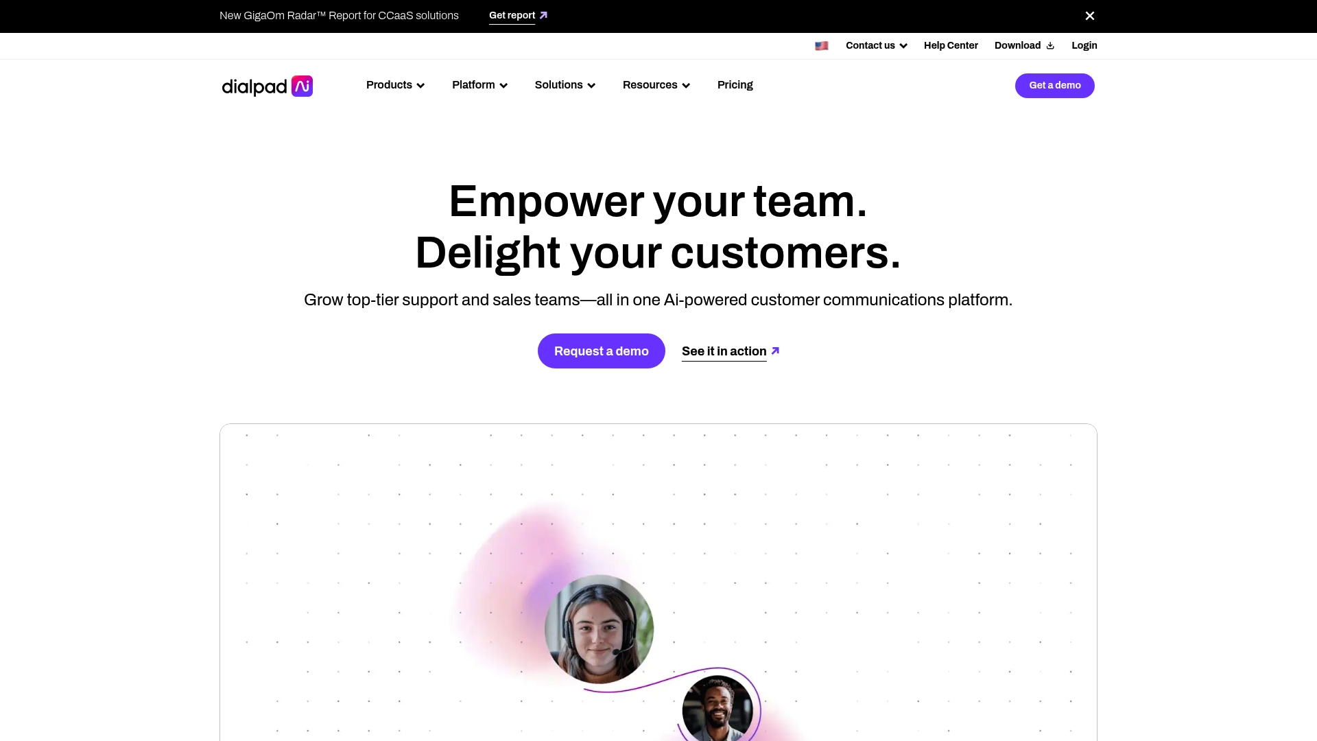 Dialpad Meetings Homepage