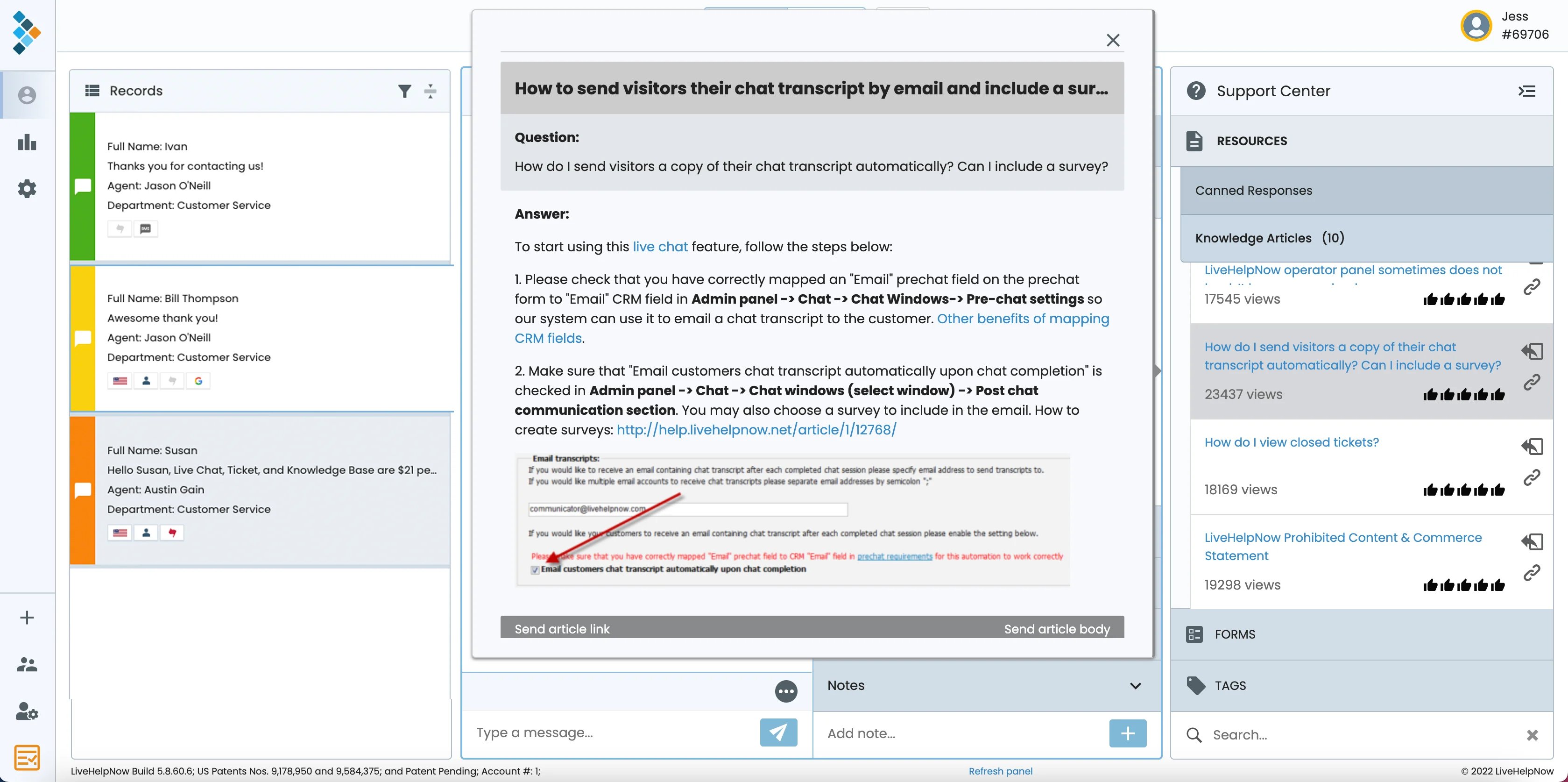 LiveHelpNow screenshot 2