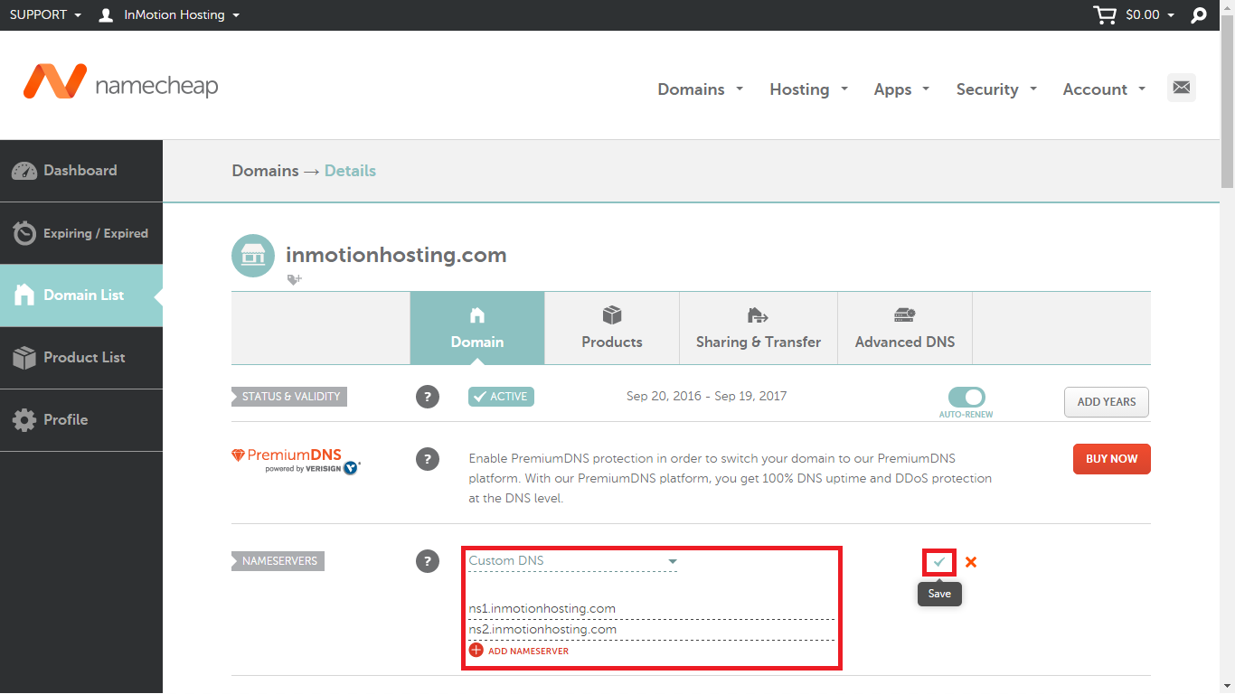 Namecheap screenshot 3