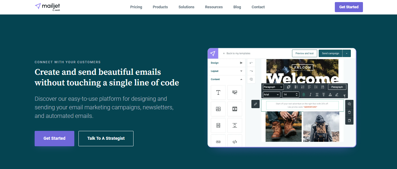 Mailjet screenshot 1