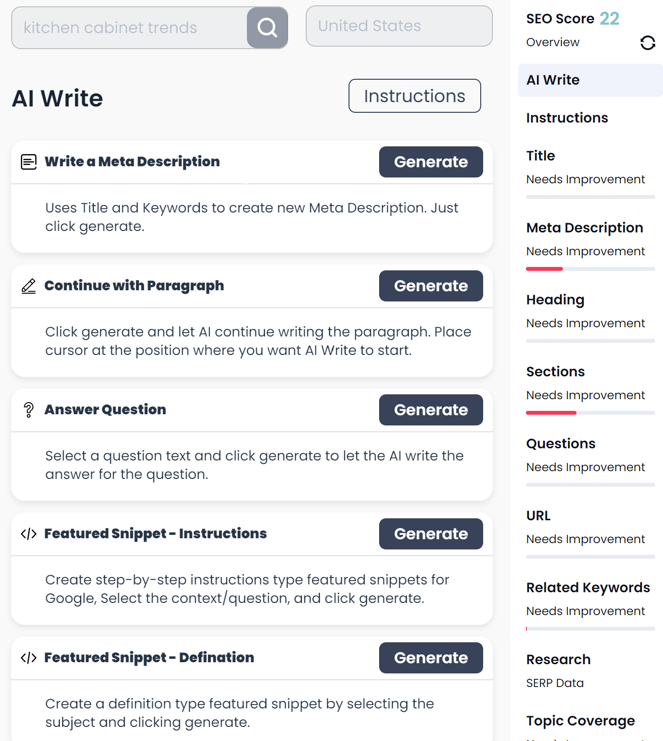 Outranking screenshot 2