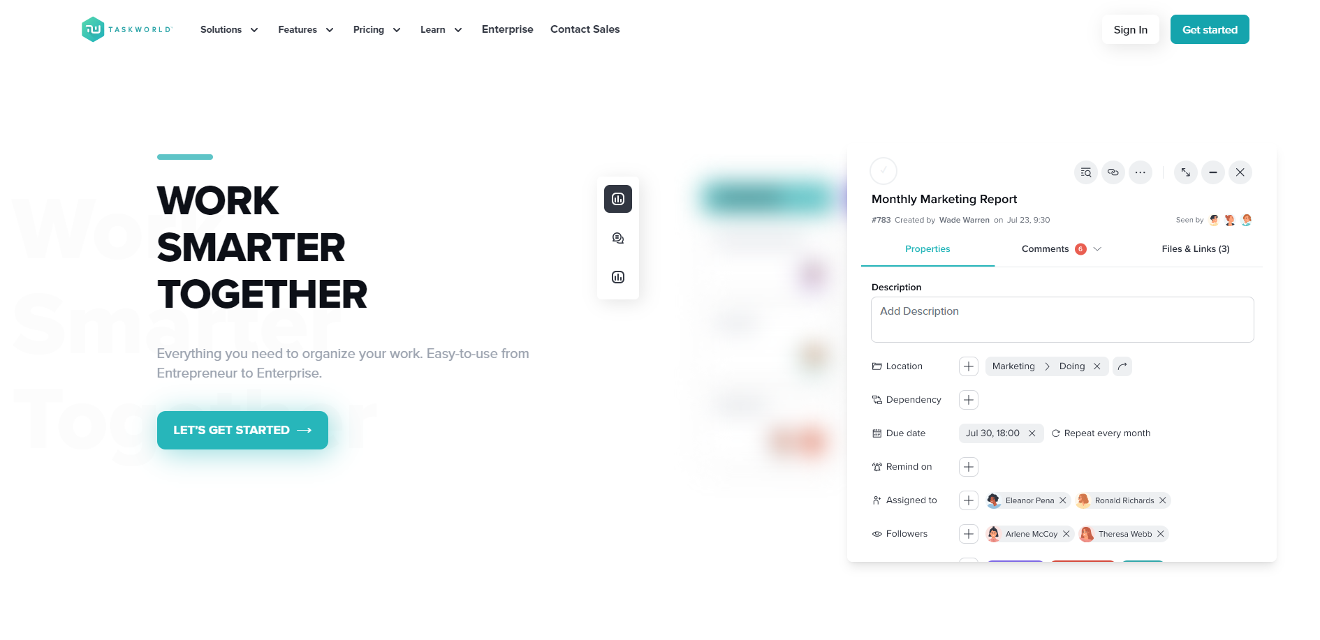 Taskworld screenshot 1