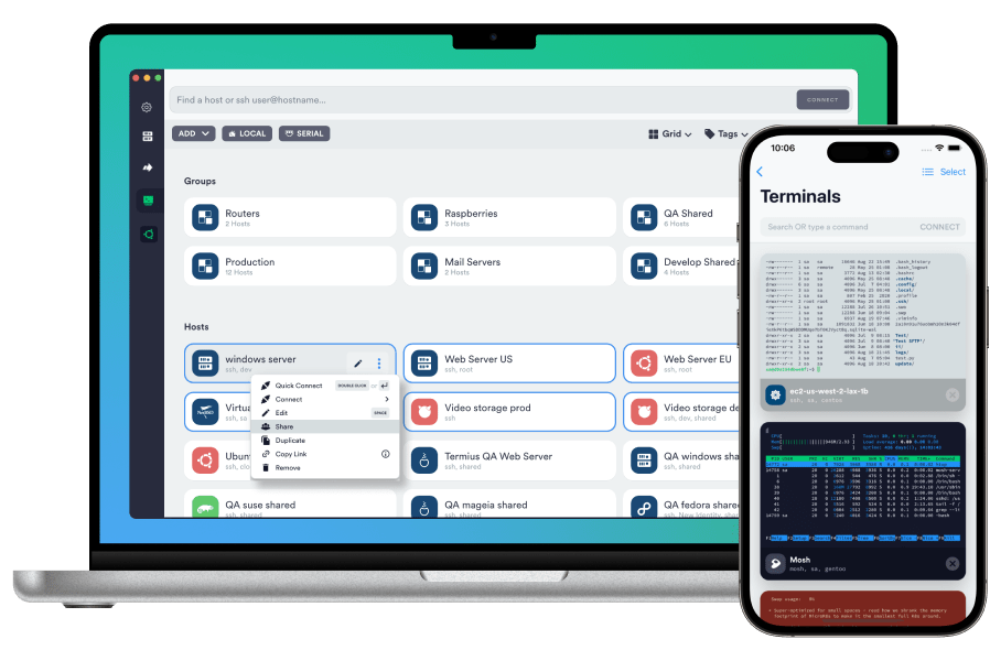 Termius screenshot 2