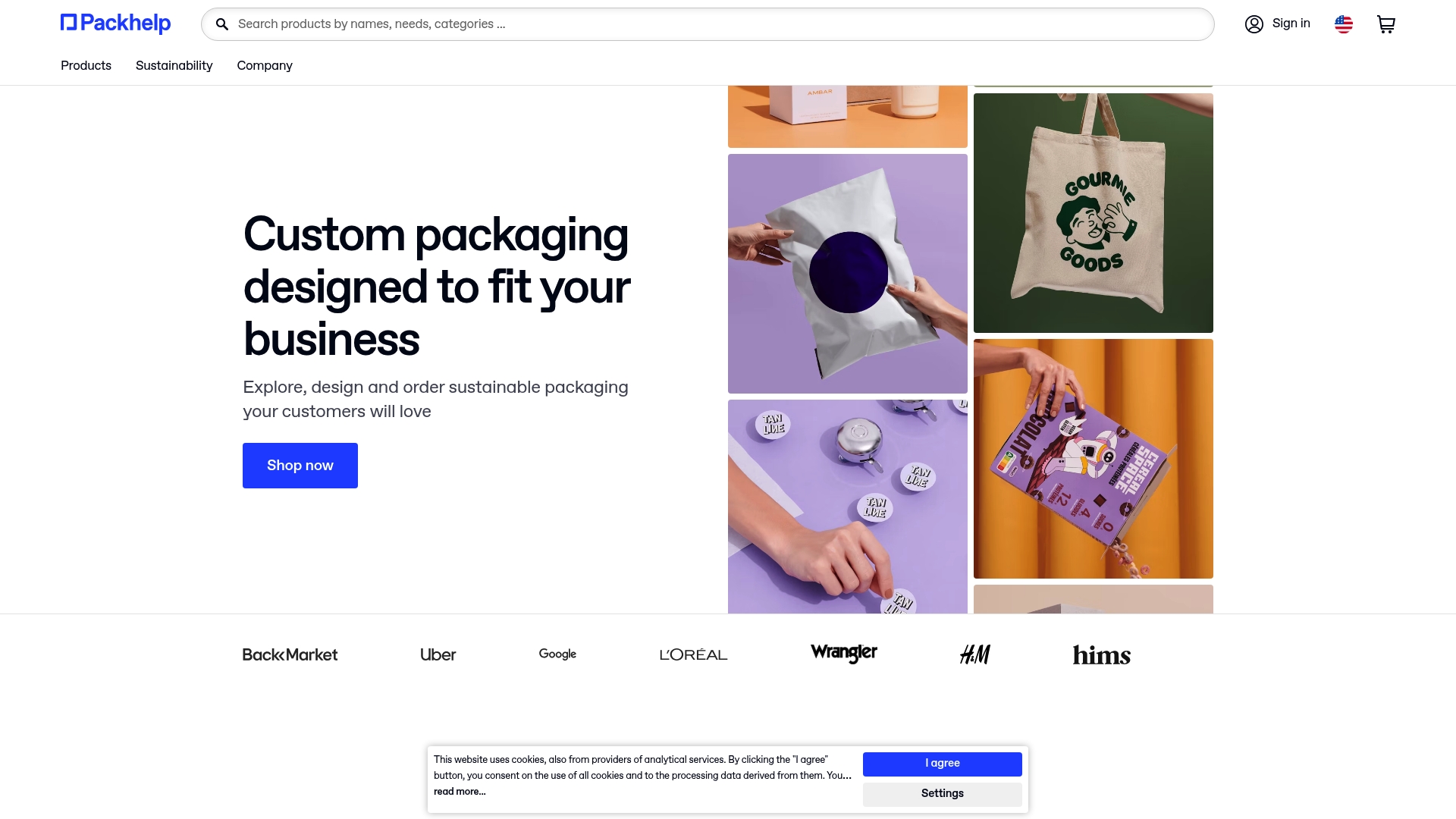 Packhelp Homepage
