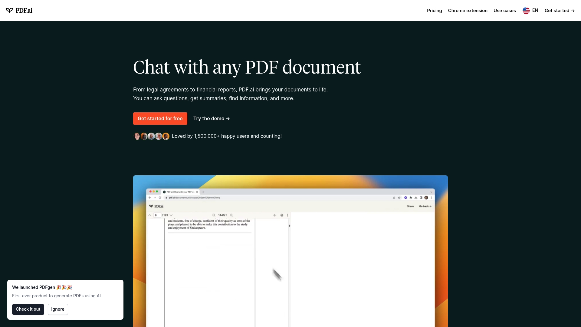 PDF.ai - PDF.ai Homepage