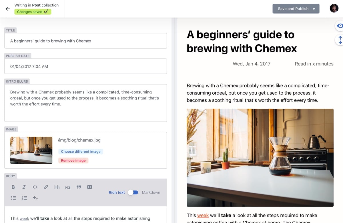 Netlify CMS screenshot 5