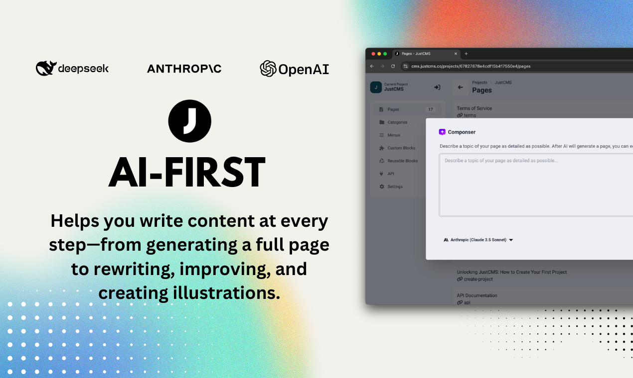JustCMS Screenshot 1