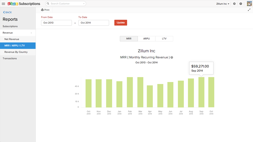 Zoho Subscriptions screenshot 5