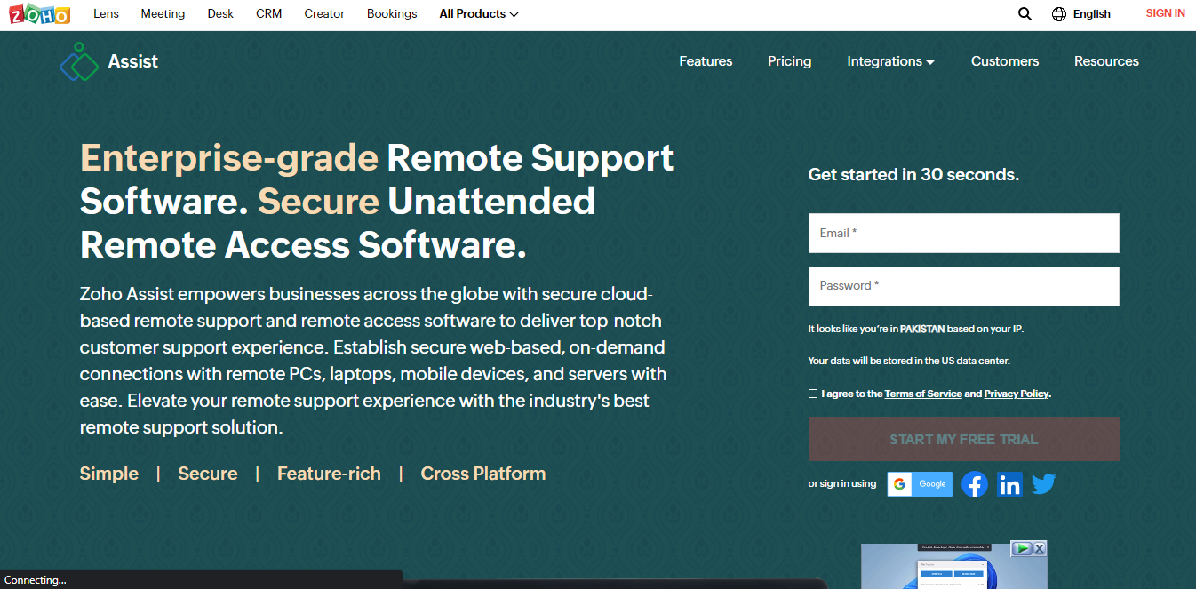 Zoho Assist screenshot 1
