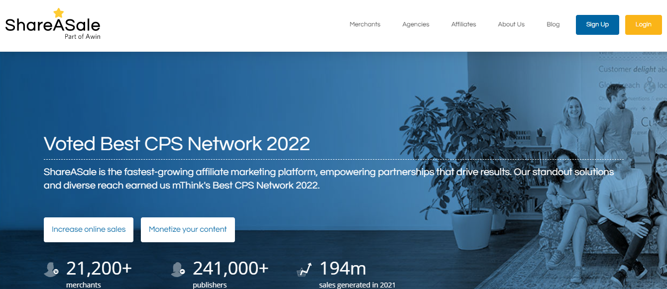 Shareasale screenshot 1