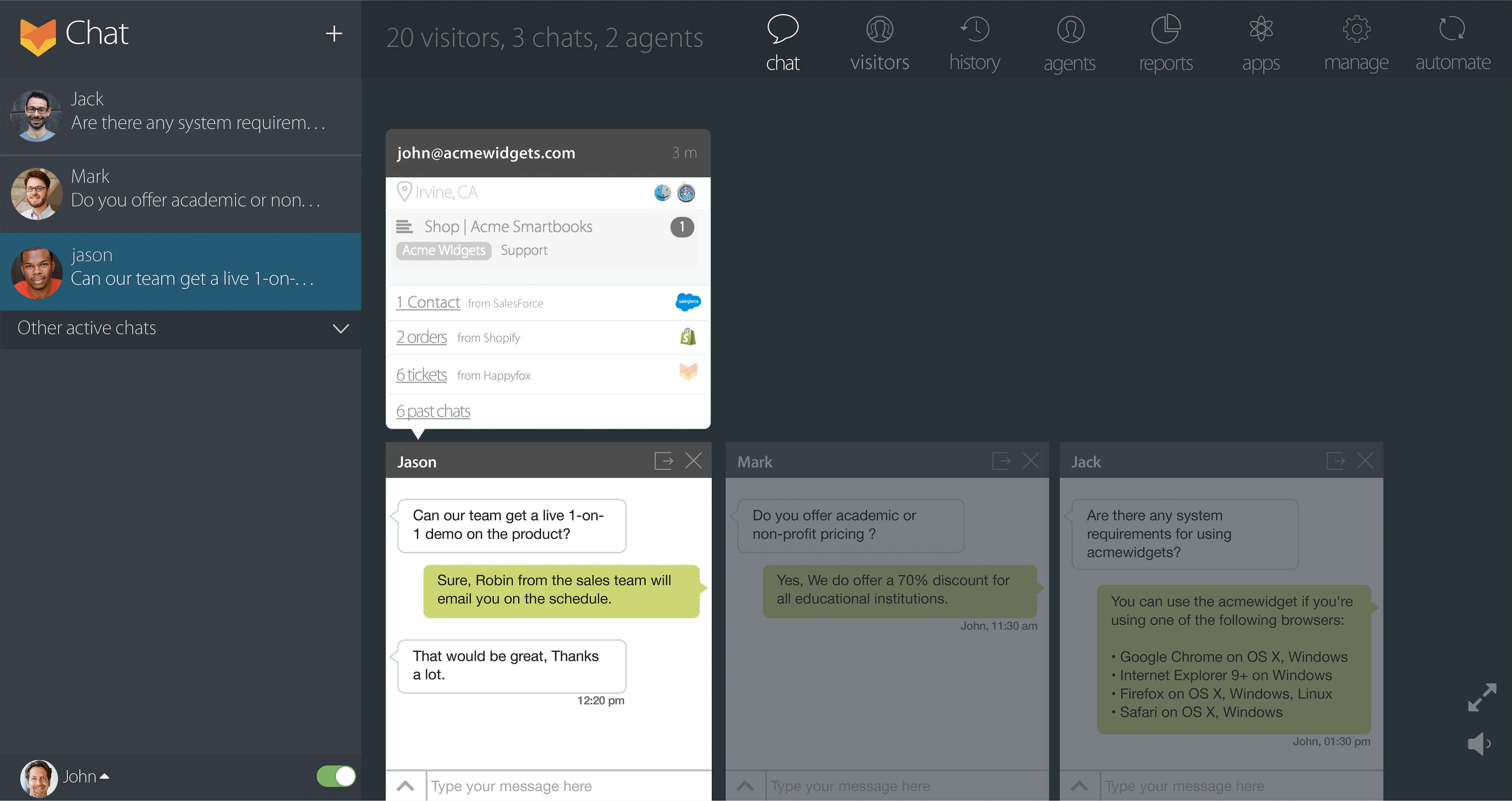 HappyFox Chat screenshot 2