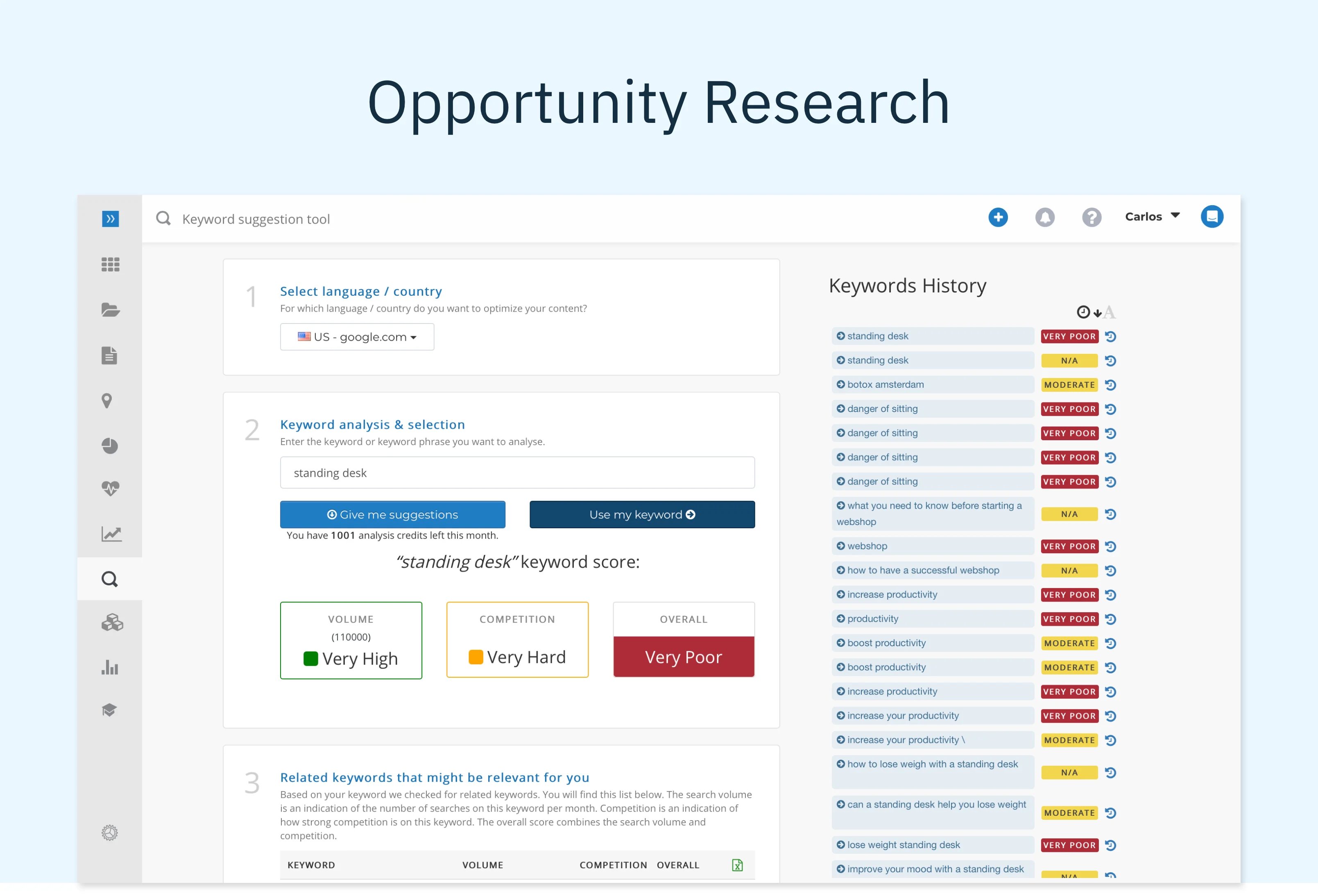 Textmetrics screenshot 2