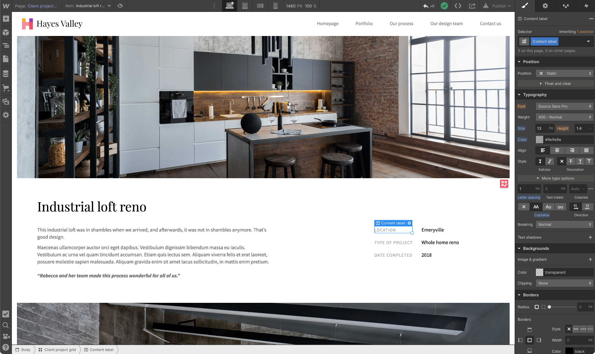 Webflow screenshot 3