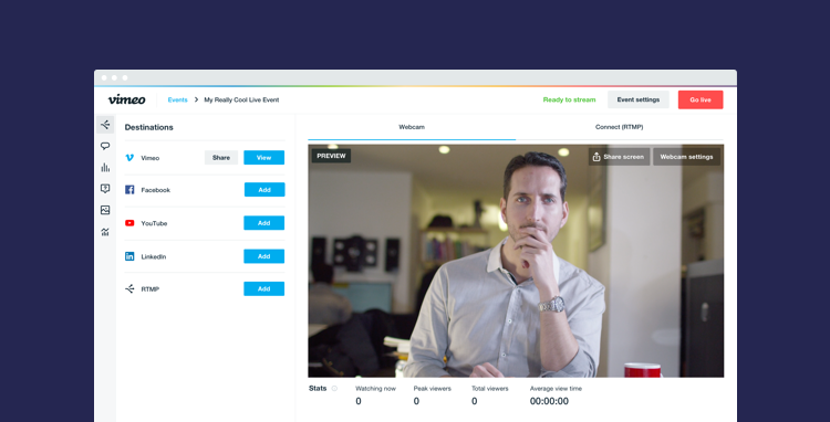 Vimeo Livestream screenshot 2