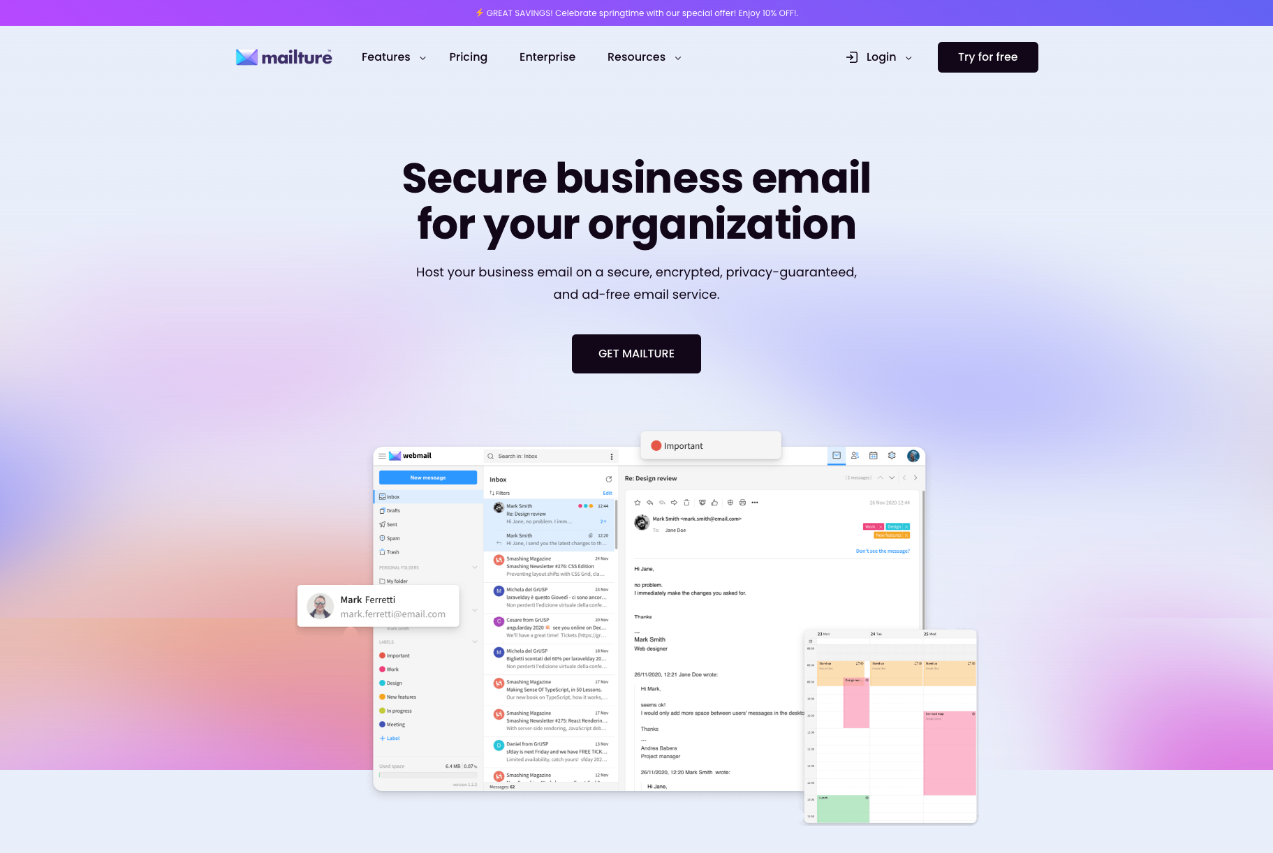Mailture screenshot 1