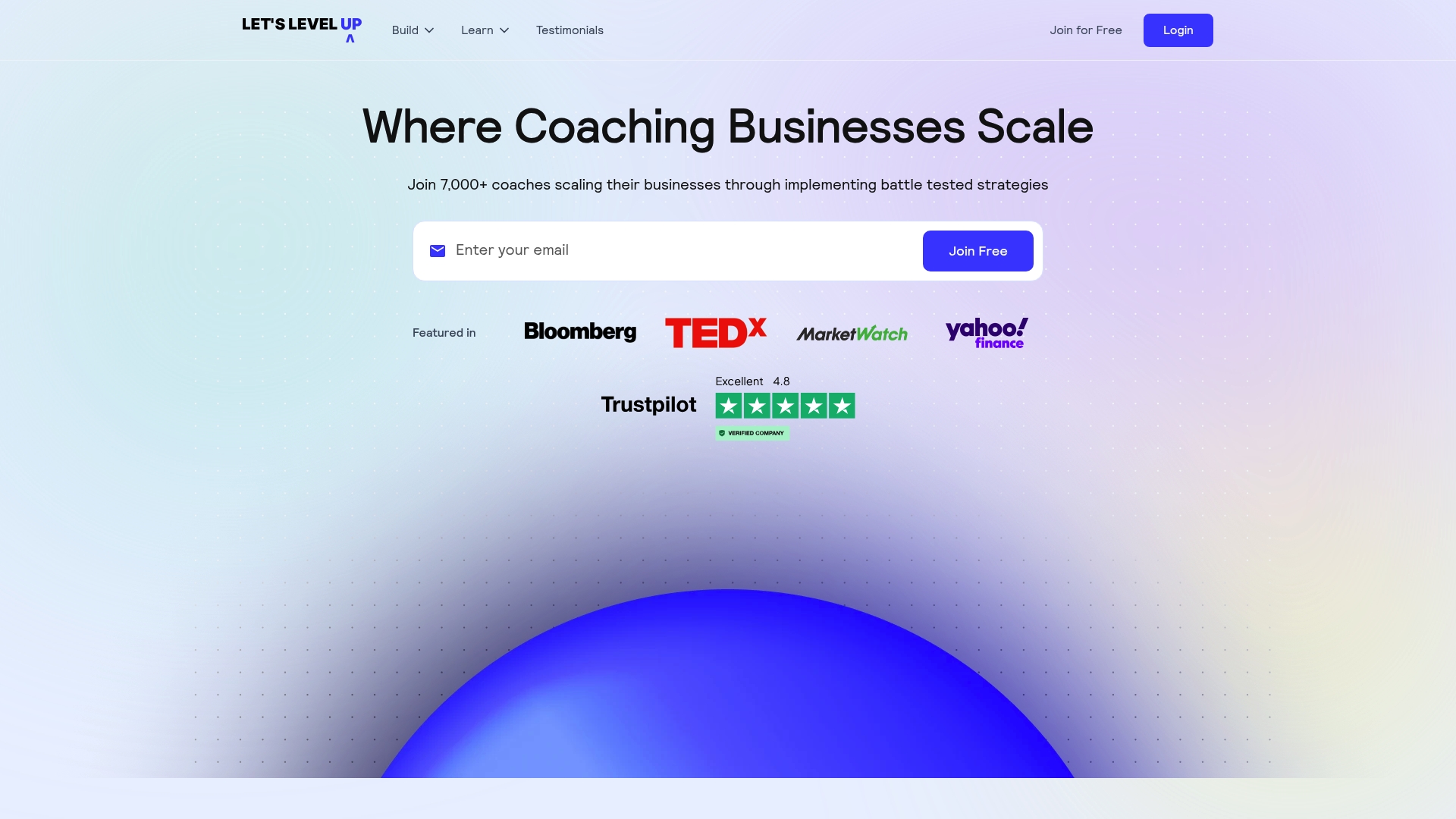 Let's Level Up Homepage