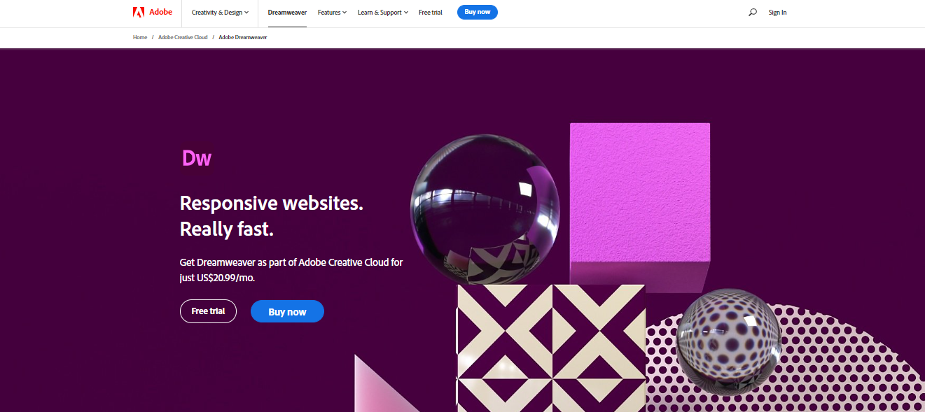 Adobe Dreamweaver screenshot 1