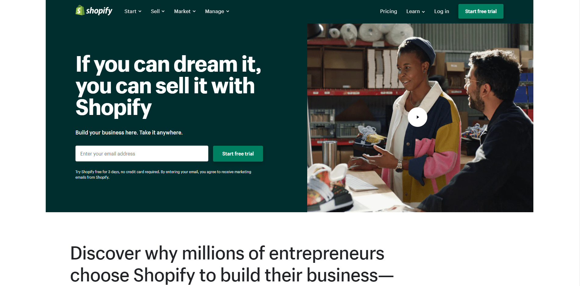 Shopify screenshot 2