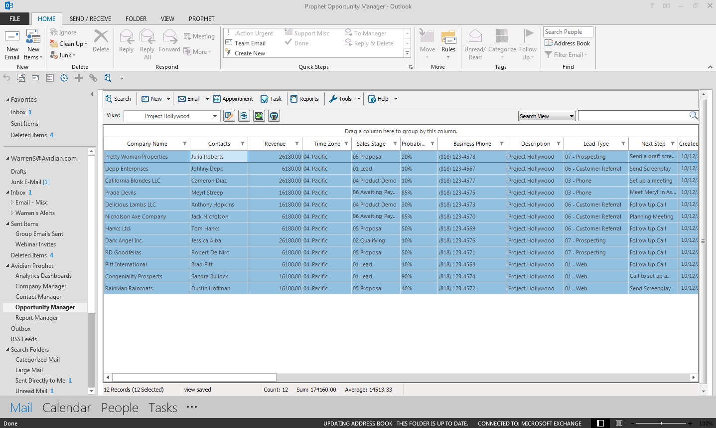 Prophet CRM by Avidian screenshot 3