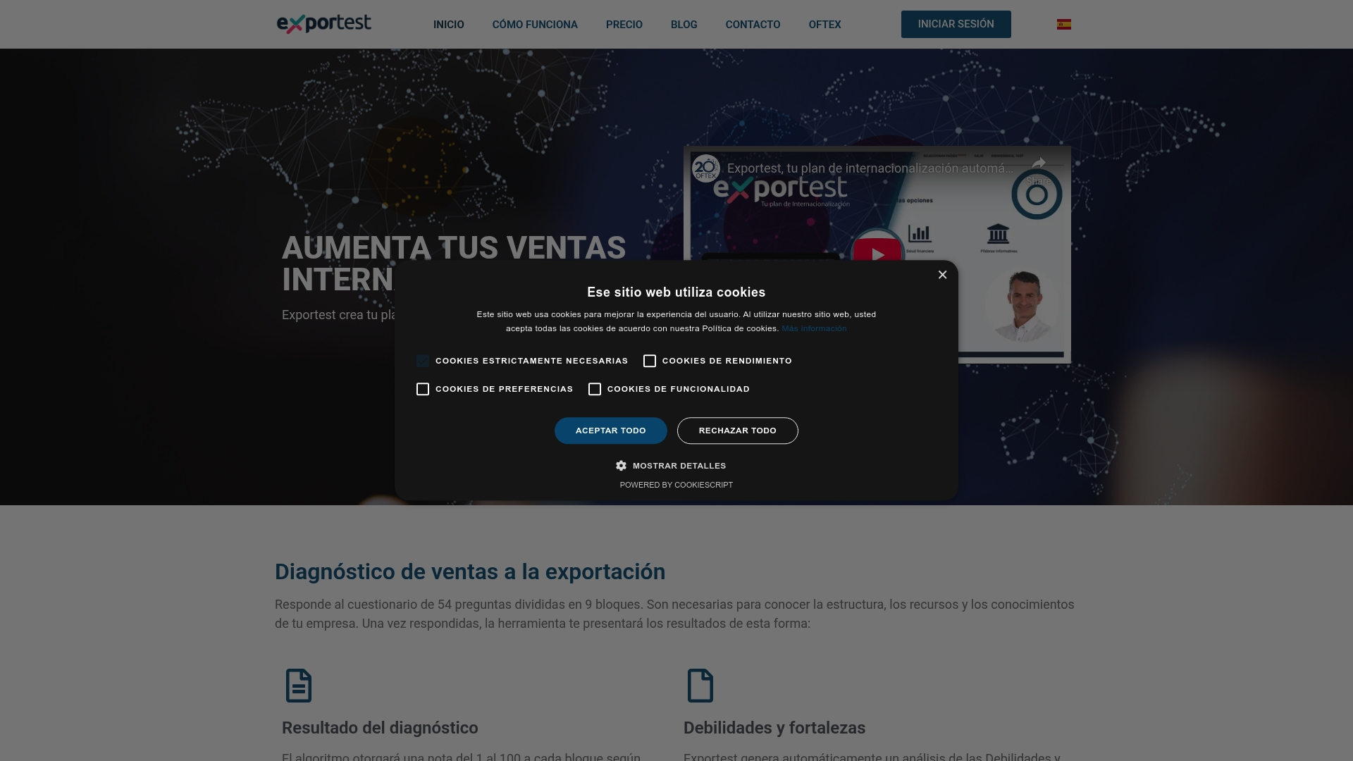 Exportest Homepage