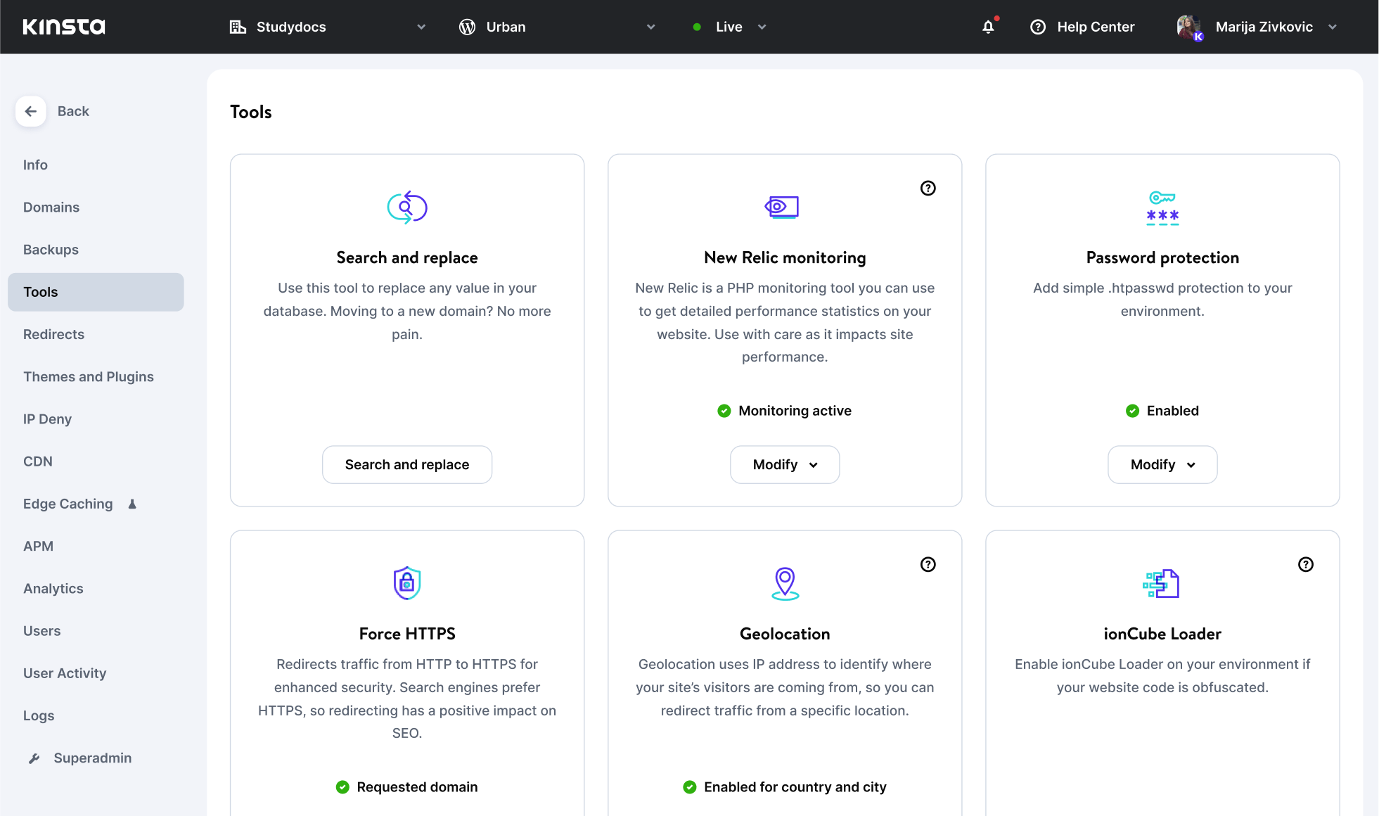 Kinsta screenshot 4