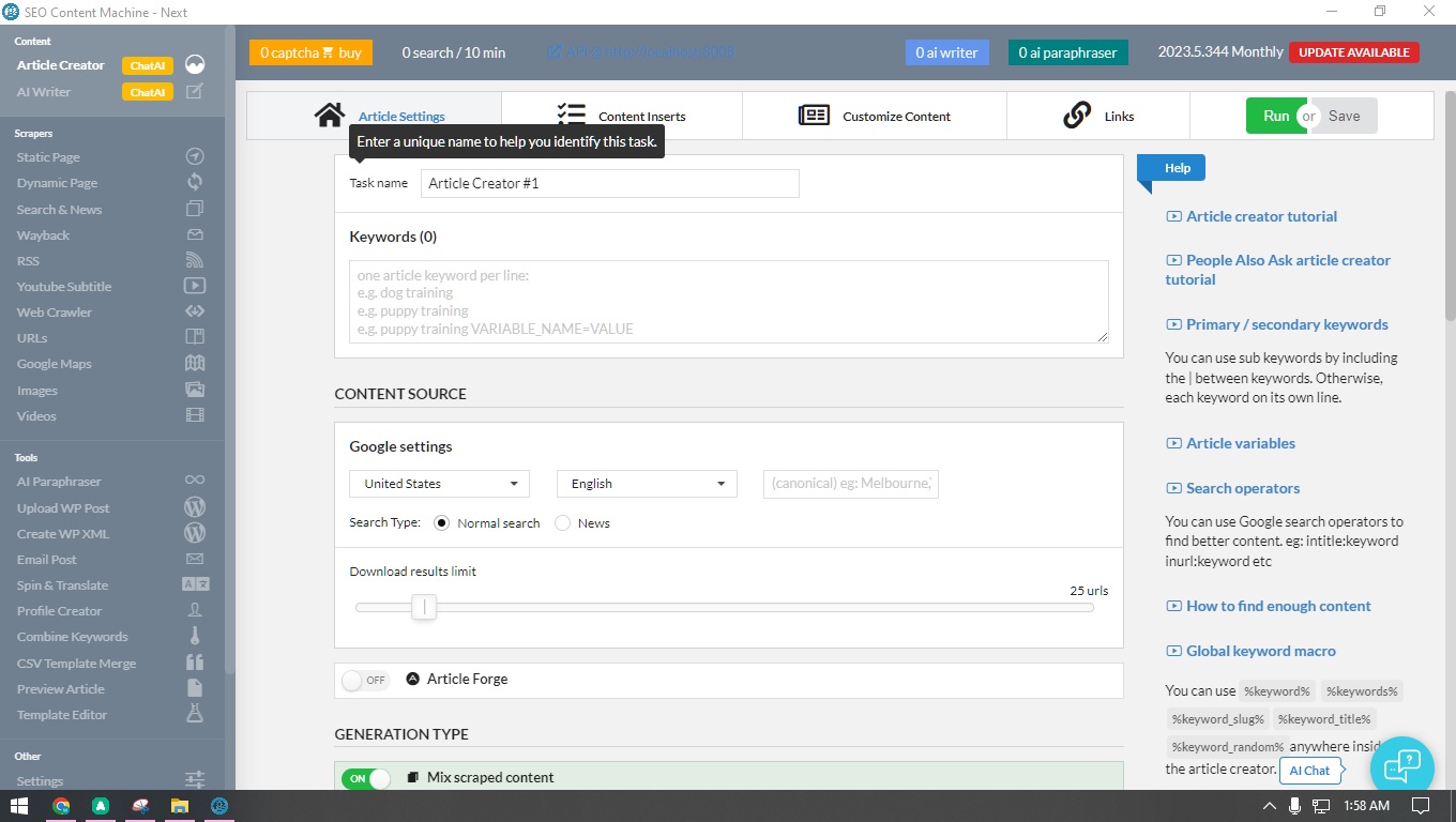 SEO Content Machine screenshot 2