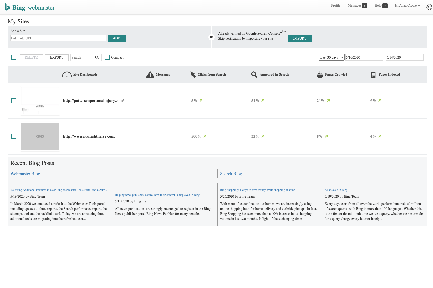 Bing Webmaster Tools screenshot 4