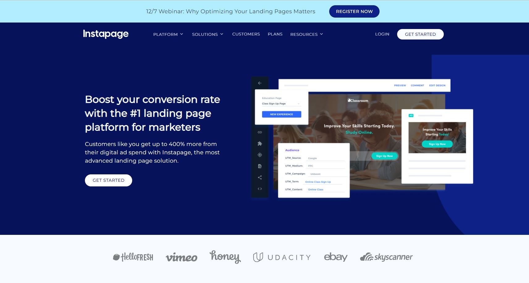 Instapage screenshot 1